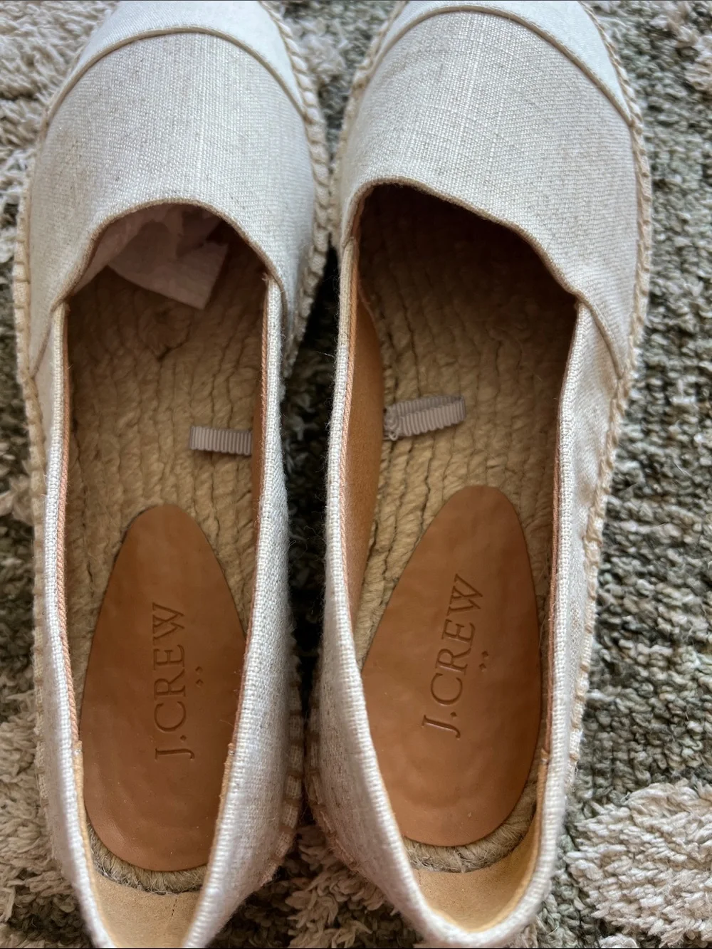J. Crew Cream Canvas Espadrille Slip-Ons
